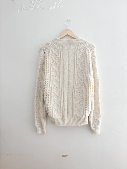 Vintage Cable Knit Sweater (M)