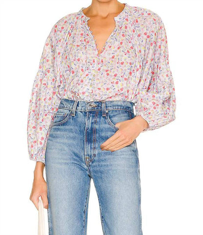 Something Navy Floral Blouse (S)