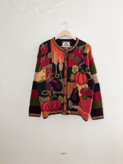 Vintage Fruit Harvest Cardigan (M)