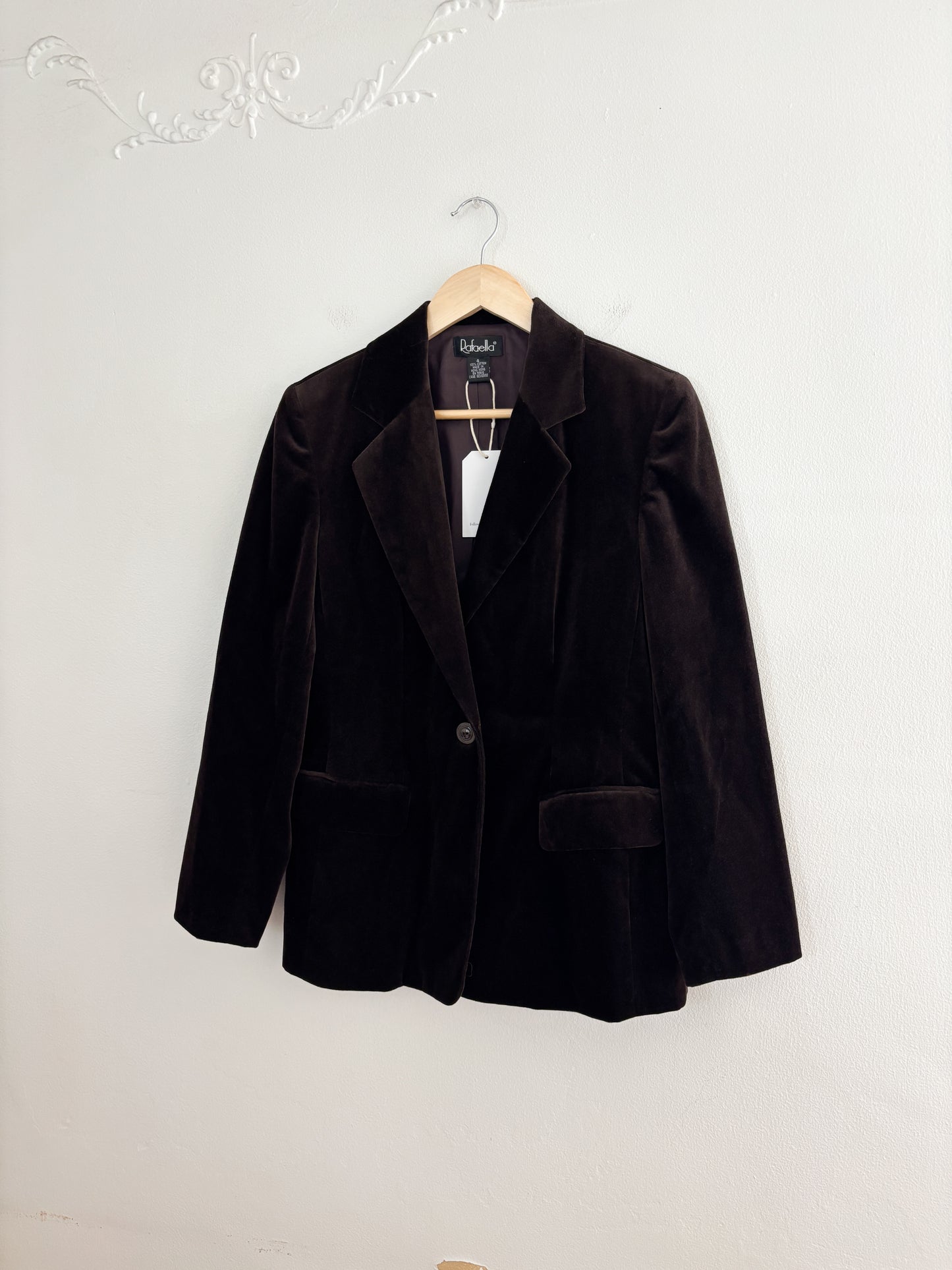 Vintage Brown Velvet Blazer (4)