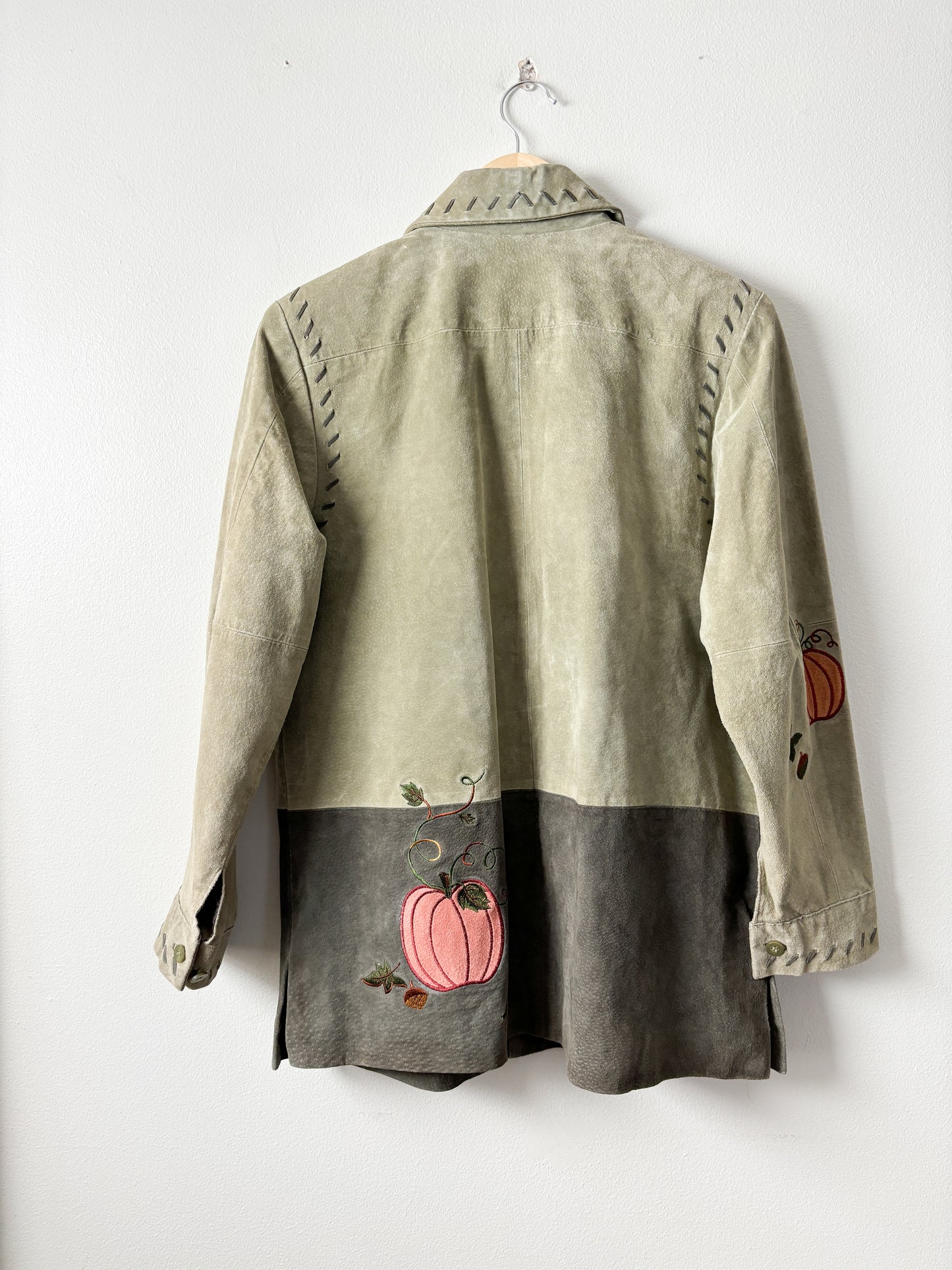 Vintage Pumpkin Leather Jacket