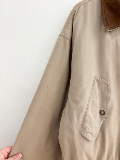 Vintage Plaid Lined Jacket (L)