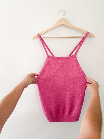 Anthropologie Pink Knit Tank (S)