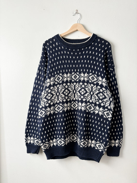 Vintage Nordic Snowflake Knit