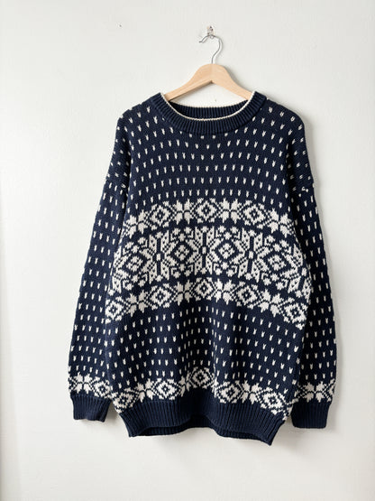 Vintage Nordic Snowflake Knit