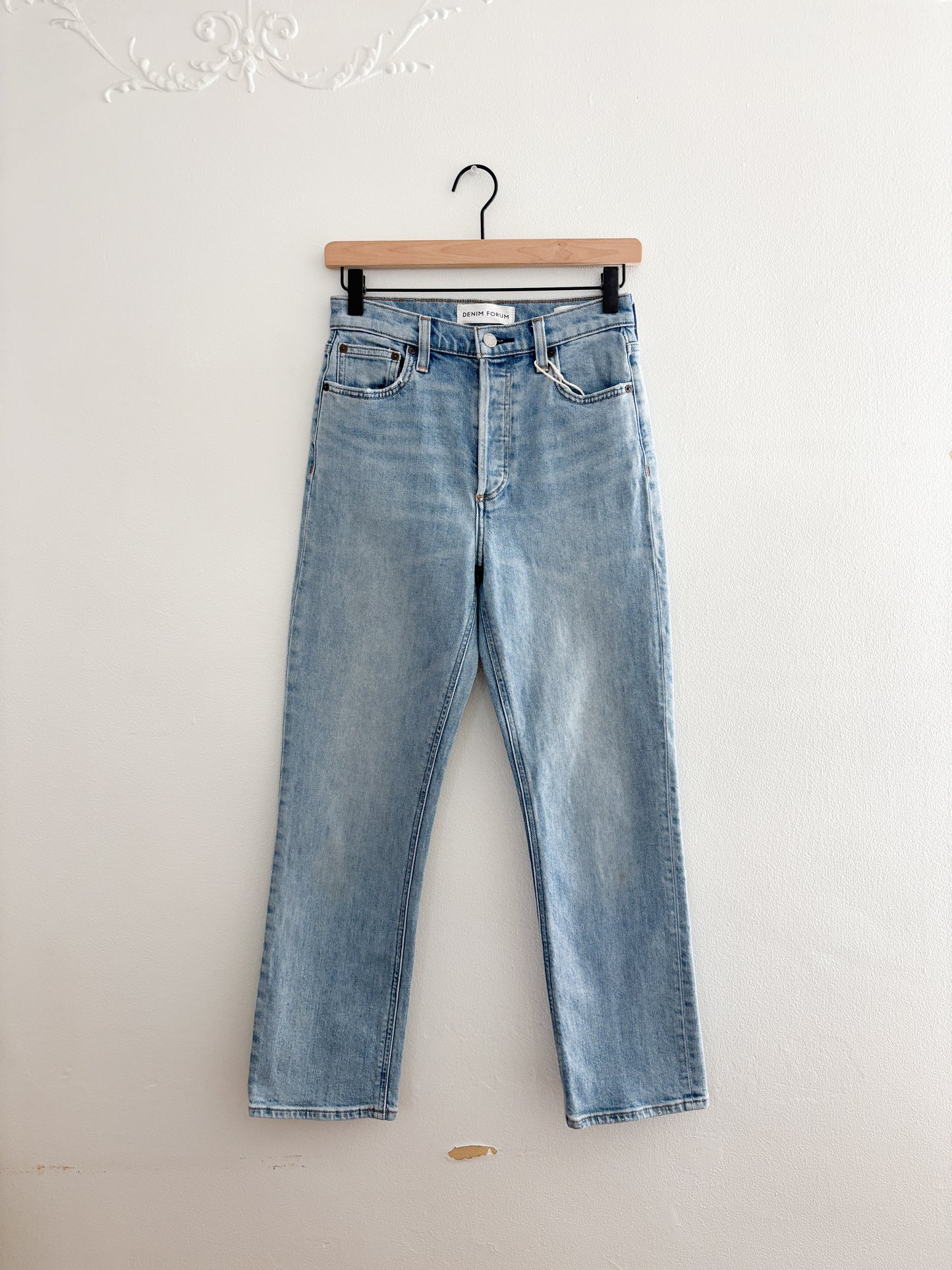 Denim Forum Arlo High Rise Straight Jeans (26)