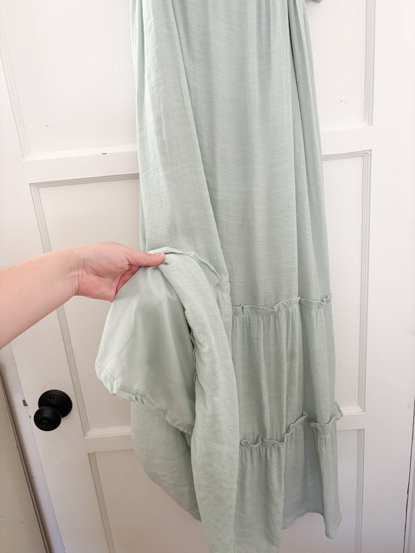 By the River Sage Tiered Dress (M)