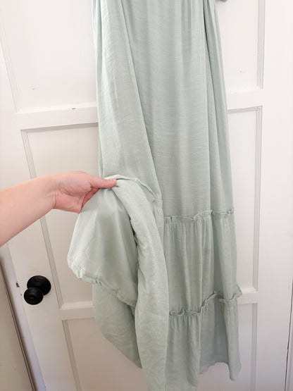 By the River Sage Tiered Dress (M)