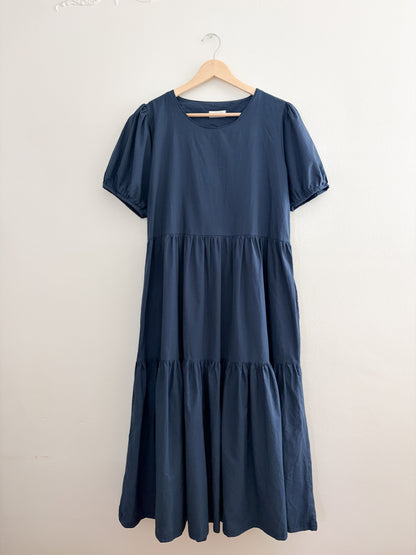 Planner Navy Tiered Dress (S/M)