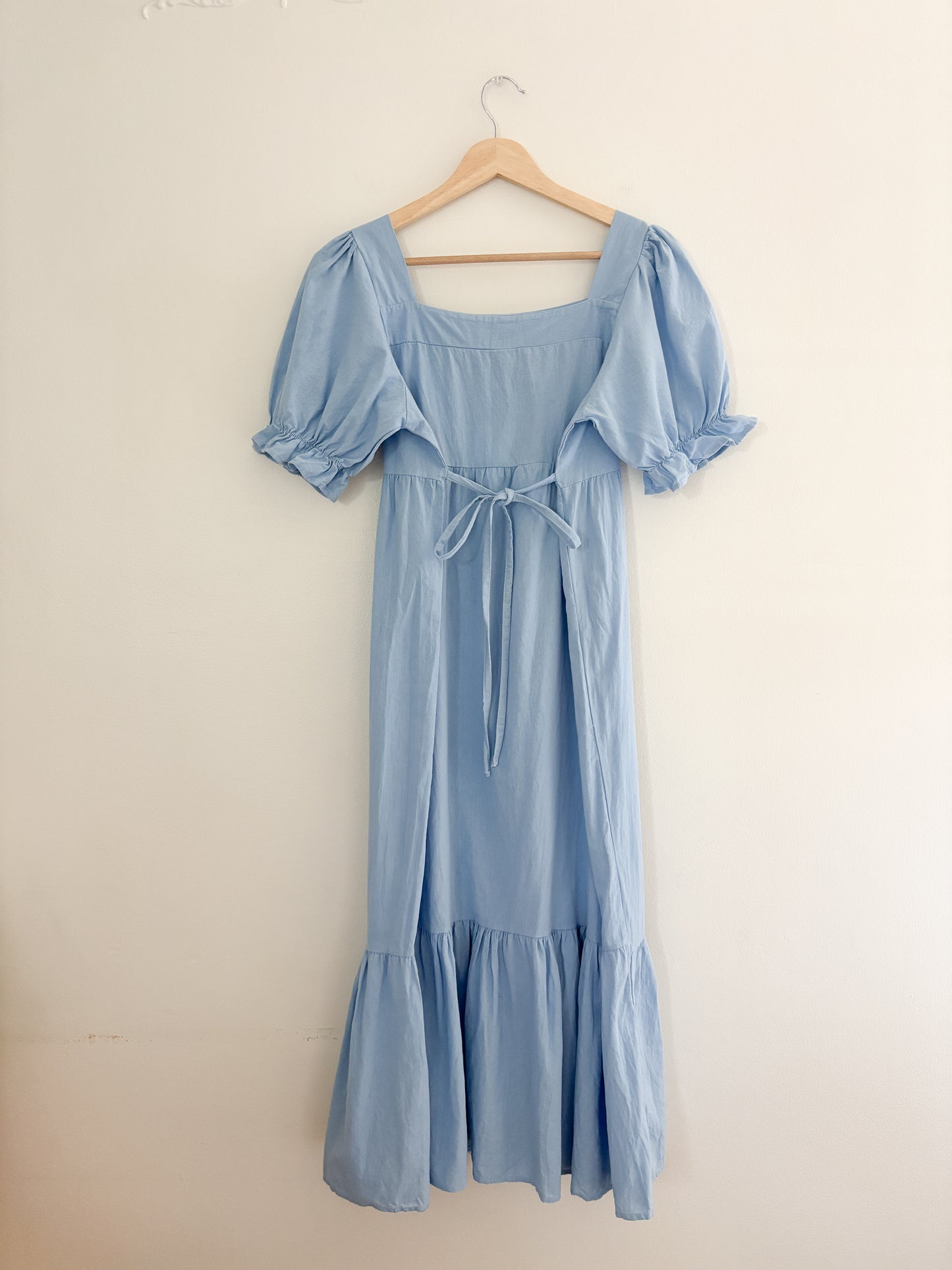 Blue Puff Sleeve Dress (S/M)