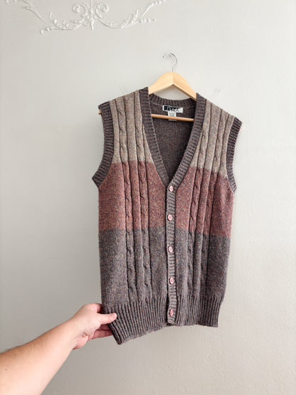 Vintage Striped Sweater Vest (M)