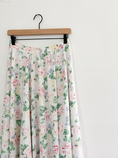 Vintage floral Easy skirt (M)