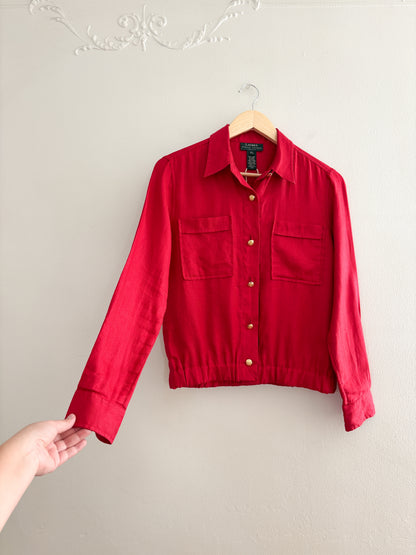 Vintage Ralph Lauren Linen Button Up (S)