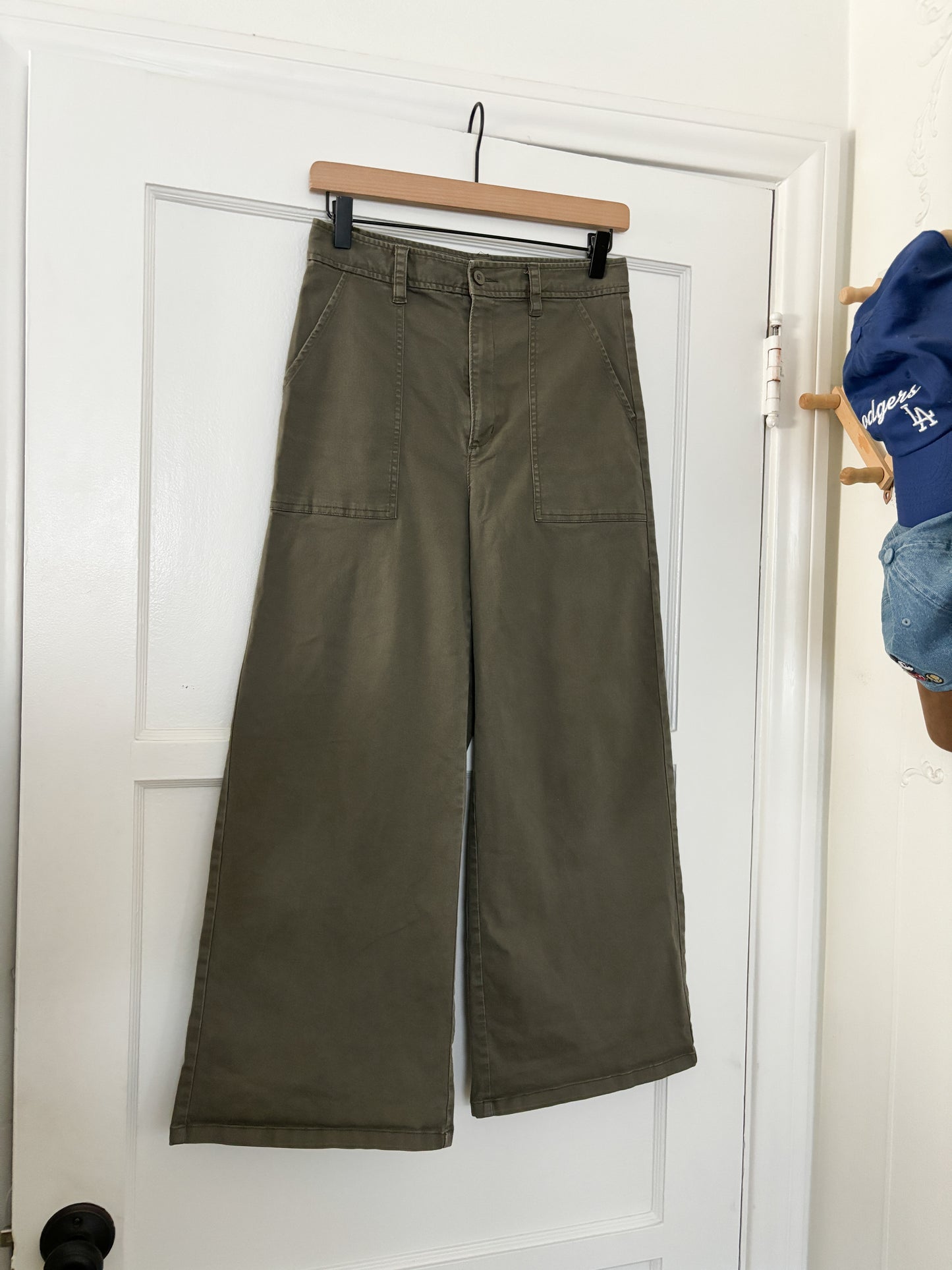 Olive Wide Leg Pants (26/27”)