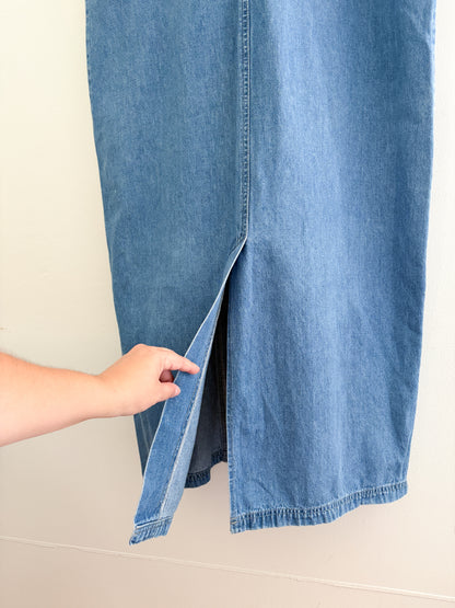 Vintage Denim Maxi Dress (L)