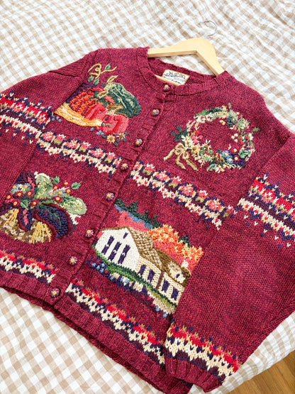 Vintage Heirloom Collections Autumn Cardigan (XL)