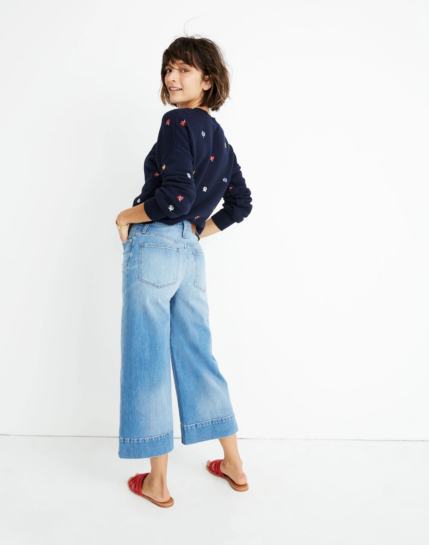 Madewell Wide Leg Crop Jeans (32)