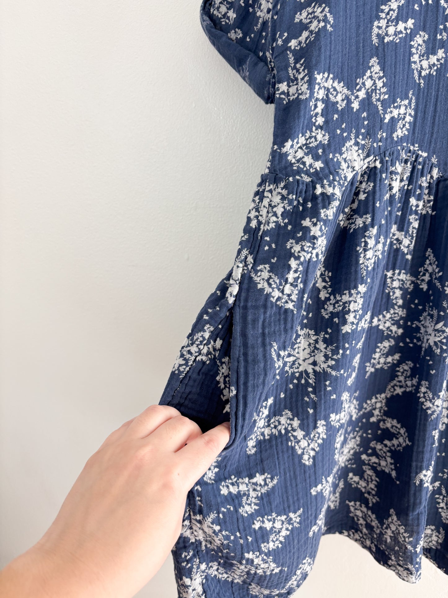 Free People Blue Floral Mini Dress