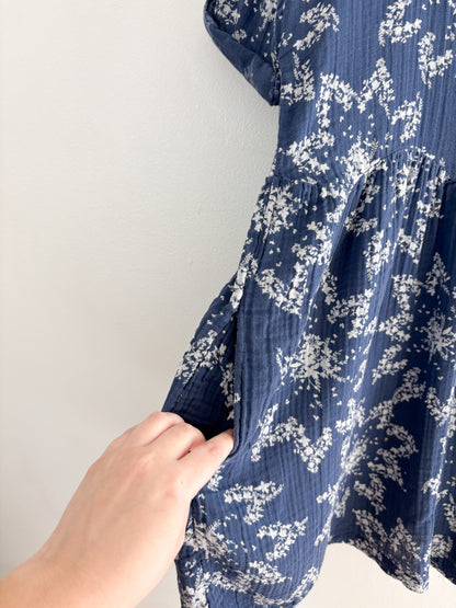 Free People Blue Floral Mini Dress