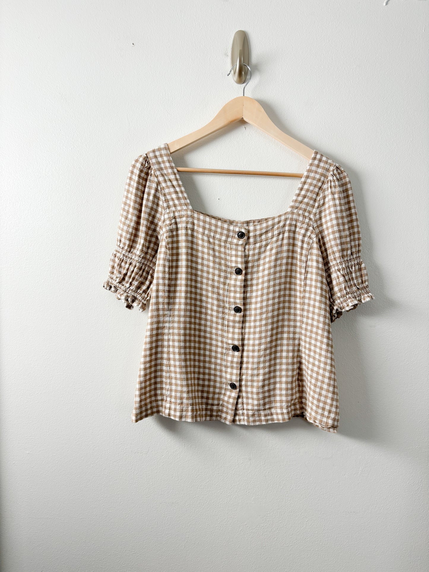 Madewell Gingham Blouse (L)