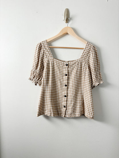 Madewell Gingham Blouse (L)