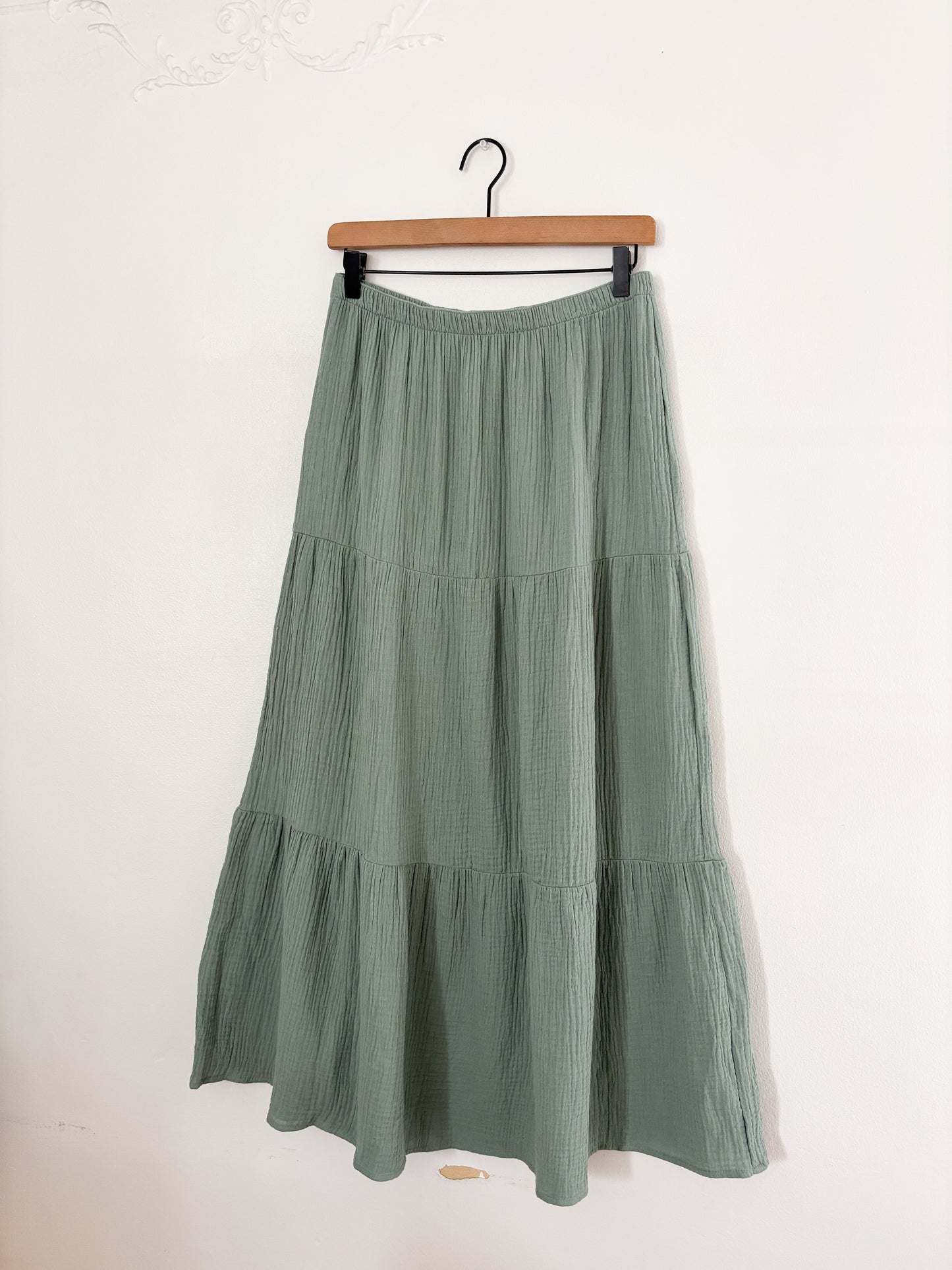 Cotton Gauze Maxi Skirt (L)