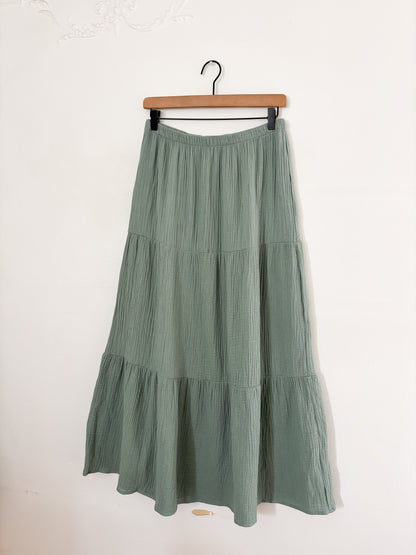 Cotton Gauze Maxi Skirt (L)