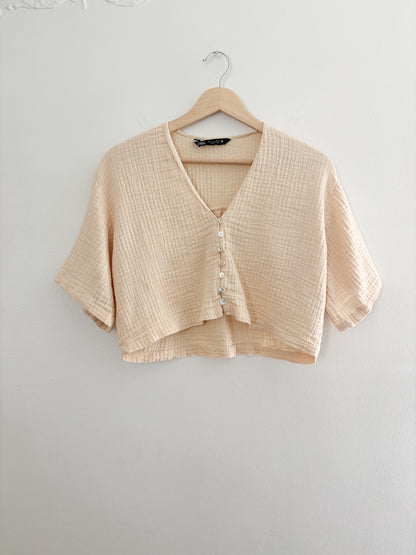 Zara gauze crop top (S)