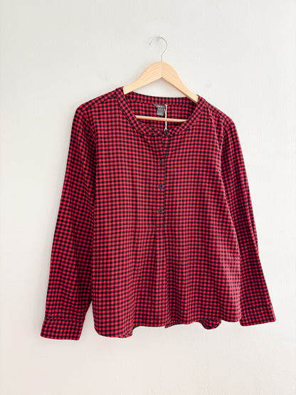 Eddie Bauer Gingham Blouse (L)