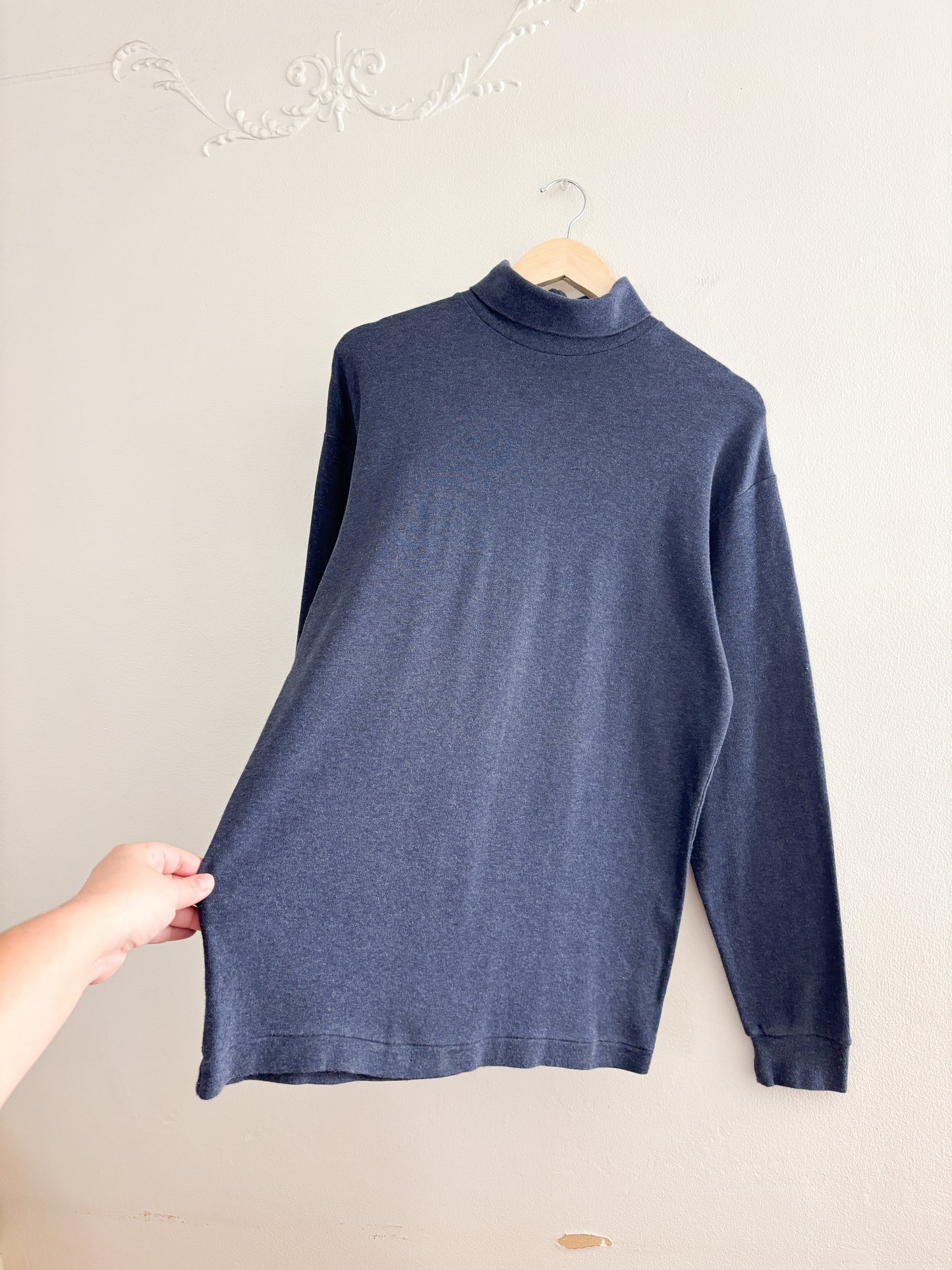 Vintage Blue Turtleneck Long Sleeve (L)