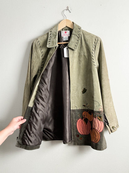 Vintage Pumpkin Leather Jacket