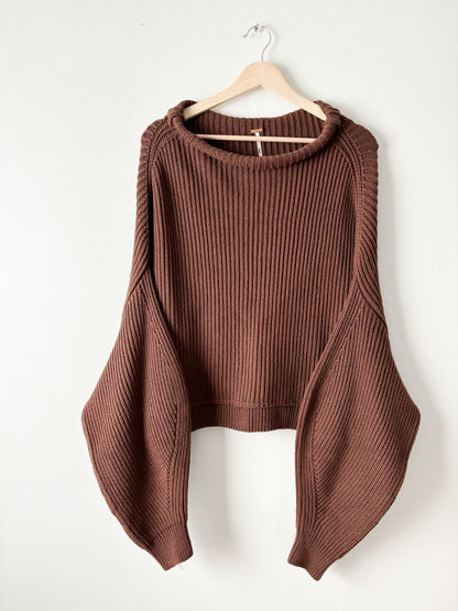 Free People Brown Knit Sweater