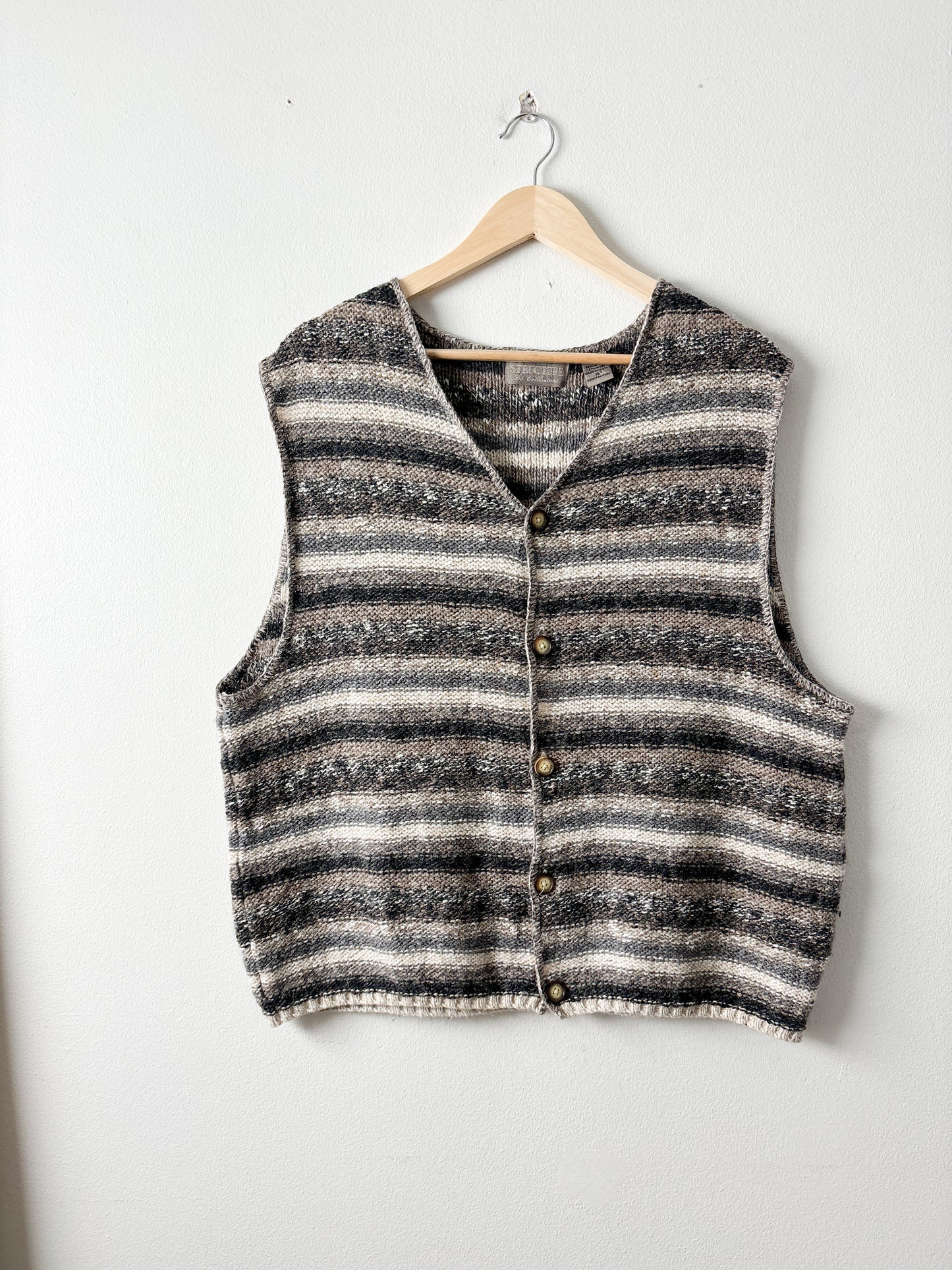 Vintage Striped Sweater Vest