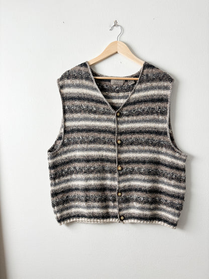 Vintage Striped Sweater Vest
