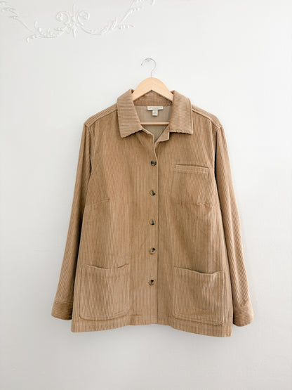 Appleseeds Corduroy Shacket Button Up (1X)