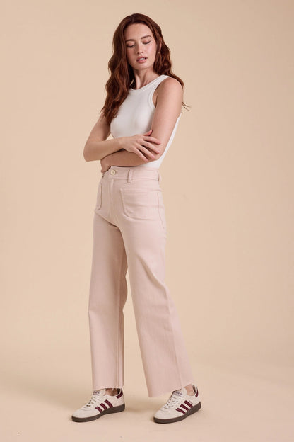 NEW Miou Muse Light Pink Wide Leg Pants (S)