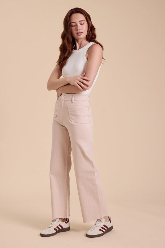 NEW Miou Muse Light Pink Wide Leg Pants (S)