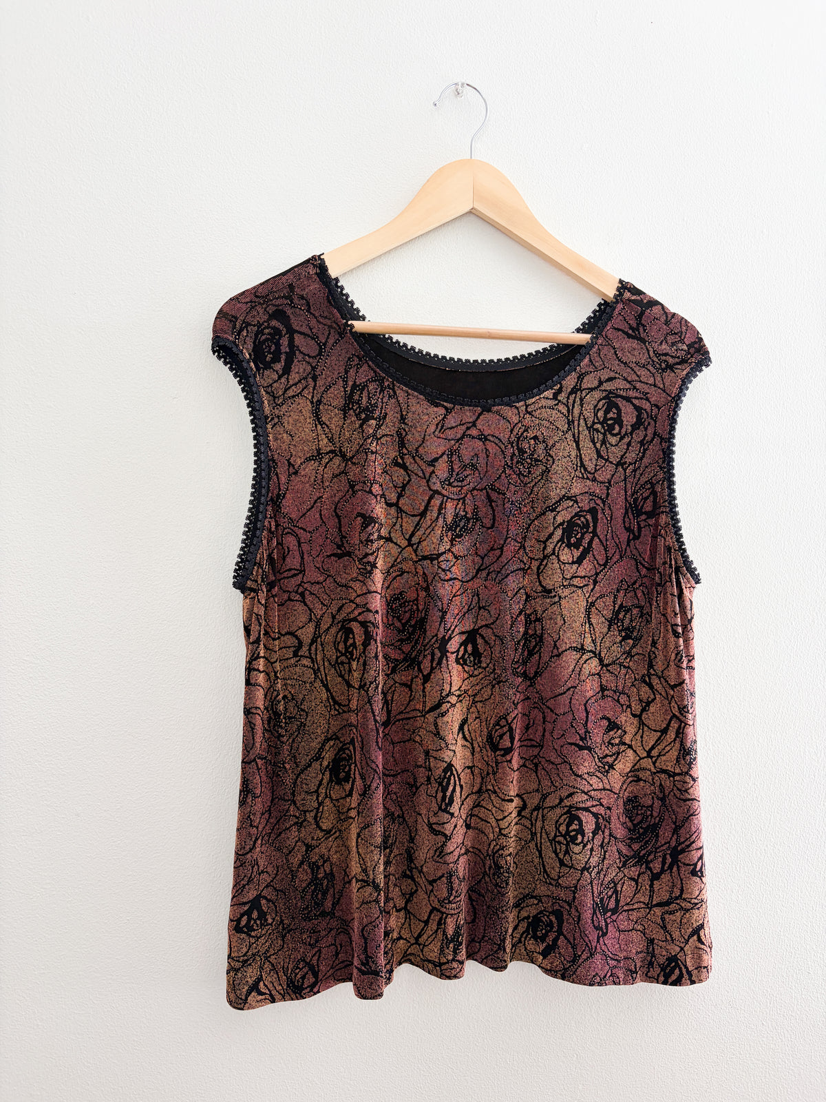 Vintage Floral Flowy Top (XL/XXL)