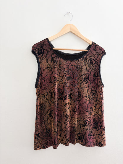 Vintage Floral Flowy Top (XL/XXL)