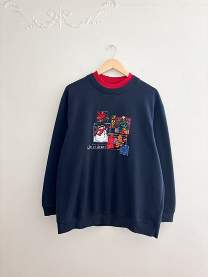 Vintage Embroidered Holiday Crewneck (XL)