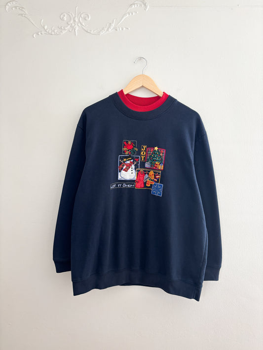 Vintage Embroidered Holiday Crewneck (XL)