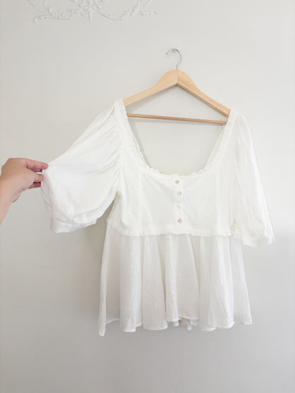 NWT Bohme Puff Sleeve Blouse (L)
