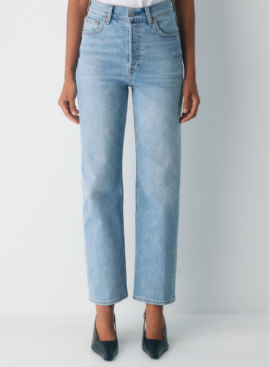 Denim Forum Arlo High Rise Straight Jeans (26)