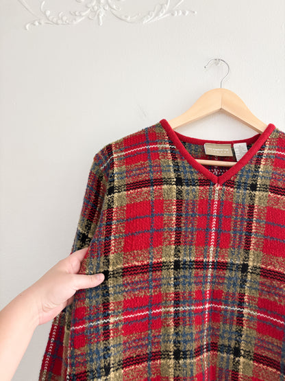 Vintage Liz Claiborne Plaid Sweater (S)