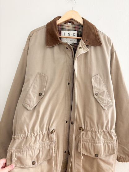 Vintage Plaid Lined Jacket (L)