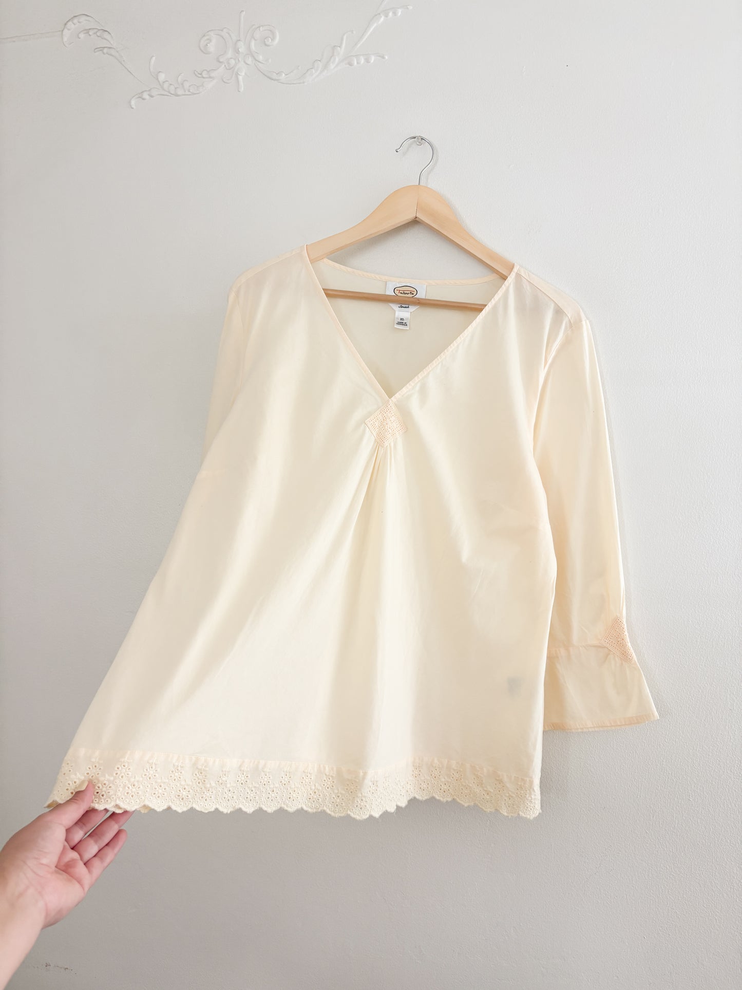 Vintage Talbots Butter Yellow Blouse (XL)