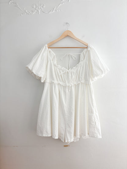 NWOT Pilcro Puff Sleeve Baby Doll Romper (XL)