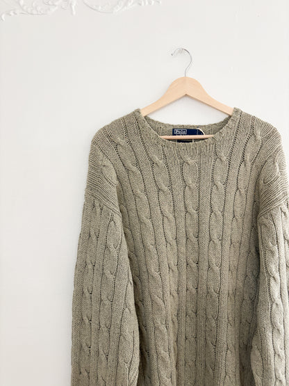 Vintage Polo Ralph Lauren Cable Knit Sweater (L)