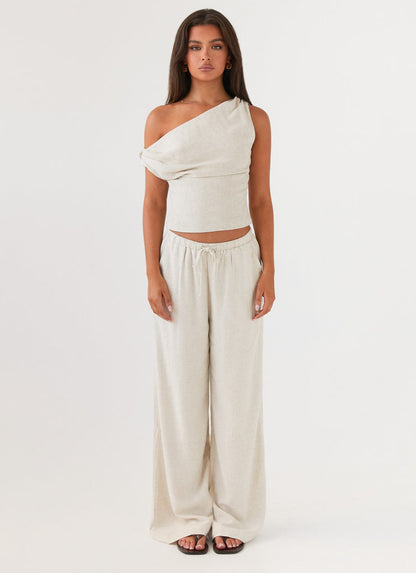 Peppermayo Linen Blend Wide Leg Pants