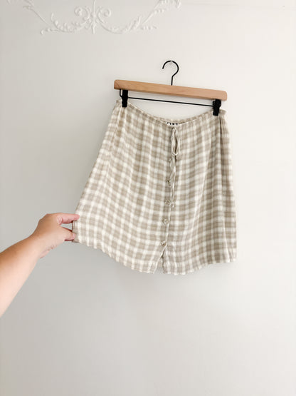 Vintage Clio Gingham Skirt (M)